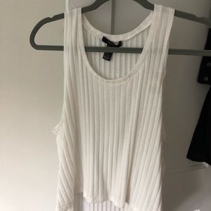 White Flowy Tank